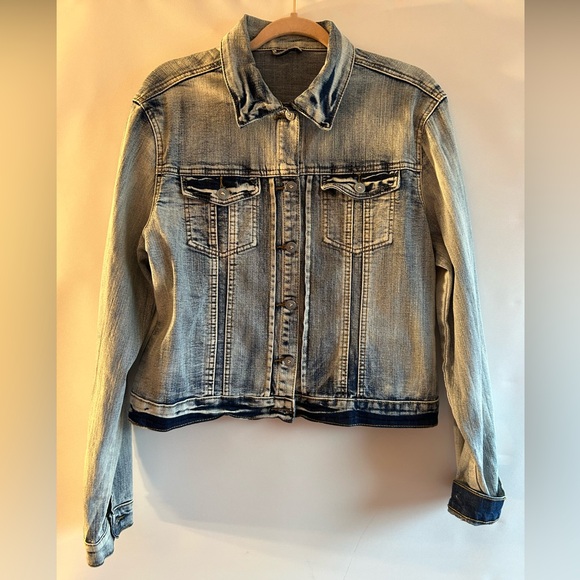 PUZZLE JEANS WEAR LIGHT WASH DENIM WOMEN’S TRUCKER STYLE JACKET SIZE XL - Picture 2 of 11